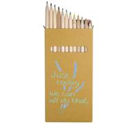 Azeeda 12 x 'Just Today We Can All Do That' Long 178mm Coloured Pencils/Pencil Set (PE00083849)