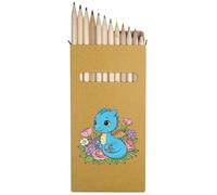 Azeeda 12 x 'Little Dragon With Flowers' Long 178mm Coloured Pencils/Pencil Set (PE00086289)