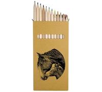 Azeeda 12 x 'Mare with Baby Horse' Long 178mm Coloured Pencils/Pencil Set (PE00086595)