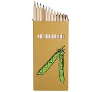 Azeeda 12 x 'Peas and Pod' Long 178mm Coloured Pencils/Pencil Set (PE00085743)