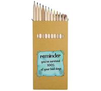 Azeeda 12 x 'You've Survived 100% Of Your Bad Days' Long 178mm Coloured Pencils/Pencil Set (PE00085025)