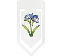 Azeeda 141mm 'Blue Freesia Flower' Giant Plastic Paper Clip (CC00112305)
