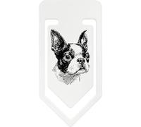 Azeeda 141mm 'Boston Terrier Portrait' Giant Plastic Paper Clip (CC00105247)