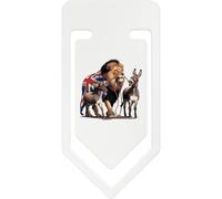 Azeeda 141mm 'British Lion Led By Donkeys' Giant Plastic Paper Clip (CC00116101)