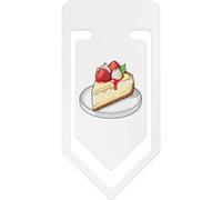 Azeeda 141mm 'Cheesecake Slice with Strawberries' Giant Plastic Paper Clip (CC00112035)