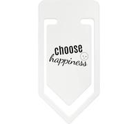 Azeeda 141mm 'Choose Happiness' Giant Plastic Paper Clip (CC00116169)