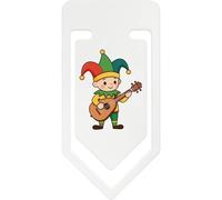 Azeeda 141mm 'Court Jester Playing Lute' Giant Plastic Paper Clip (CC00111909)