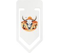 Azeeda 141mm 'Cow Skull in The Desert' Giant Plastic Paper Clip (CC00111049)