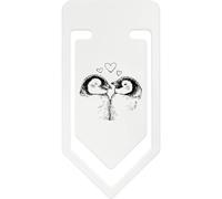 Azeeda 141mm 'Cute Penguins in Love with Hearts' Giant Plastic Paper Clip (CC00111515)