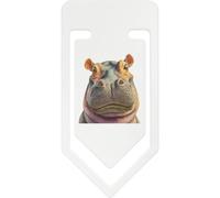 Azeeda 141mm 'Funny Hippo' Giant Plastic Paper Clip (CC00115501)