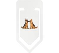 Azeeda 141mm 'German Shepherd Pair' Giant Plastic Paper Clip (CC00110577)