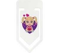 Azeeda 141mm 'Happy Little Girl' Giant Plastic Paper Clip (CC00105929)