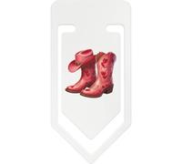 Azeeda 141mm 'Pink Heart Cowboy Boots' Giant Plastic Paper Clip (CC00105793)
