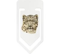 Azeeda 141mm 'Snow Leopard Portrait' Giant Plastic Paper Clip (CC00116189)