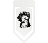 Azeeda 141mm 'Tibetan Terrier Portrait' Giant Plastic Paper Clip (CC00114909)