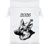 Azeeda 15cm '2026 German Shepherd' Satin Drawstring Bag/Pouch (SB00137513)