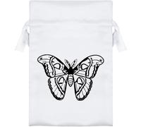 Azeeda 15cm 'Atlas Moth' Satin Drawstring Bag/Pouch (SB00136457)