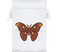 Azeeda 15cm 'Atlas Moth' Satin Drawstring Bag/Pouch (SB00136461)