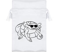 Azeeda 15cm 'Axolotl Summer Line Art' Satin Drawstring Bag/Pouch (SB00153177)