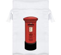Azeeda 15cm 'British Red Pillar Box' Satin Drawstring Bag/Pouch (SB00158844)