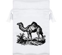 Azeeda 15cm 'Camel Side View' Satin Drawstring Bag/Pouch (SB00161996)
