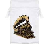 Azeeda 15cm 'Classic Steam Train' Satin Drawstring Bag/Pouch (SB00129281)