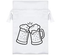 Azeeda 15cm 'Clinking Beer Tankards' Satin Drawstring Bag/Pouch (SB00126833)