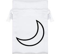 Azeeda 15cm 'Crescent Moon Line Art' Satin Drawstring Bag/Pouch (SB00155161)