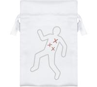 Azeeda 15cm 'Crime Scene Outline' Satin Drawstring Bag/Pouch (SB00133677)