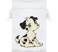 Azeeda 15cm 'Cute Dalmatian Puppy Sitting' Satin Drawstring Bag/Pouch (SB00132713)