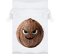 Azeeda 15cm 'Evil Coconut' Satin Drawstring Bag/Pouch (SB00159120)