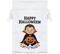 Azeeda 15cm 'Happy Halloween Vampire' Satin Drawstring Bag/Pouch (SB00130621)