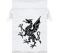 Azeeda 15cm 'Heraldry Dragon Motif' Satin Drawstring Bag/Pouch (SB00136641)