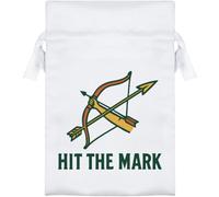 Azeeda 15cm 'Hit The Mark Archery' Satin Drawstring Bag/Pouch (SB00133765)