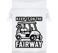 Azeeda 15cm 'Keep it on the Fairway' Satin Drawstring Bag/Pouch (SB00130769)