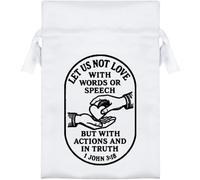 Azeeda 15cm 'Let Us Not Love With Words Or Speech' Satin Drawstring Bag/Pouch (SB00135537)