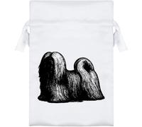 Azeeda 15cm 'Lhasa Apso Dog' Satin Drawstring Bag/Pouch (SB00136105)