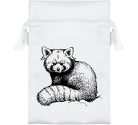 Azeeda 15cm 'Red Panda Portrait' Satin Drawstring Bag/Pouch (SB00132885)