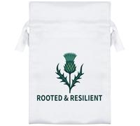 Azeeda 15cm 'Rooted and Resilient Thistle' Satin Drawstring Bag/Pouch (SB00125029)