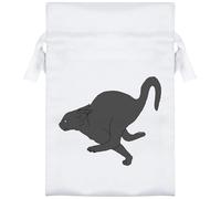 Azeeda 15cm 'Running Scared Cat' Satin Drawstring Bag/Pouch (SB00122601)
