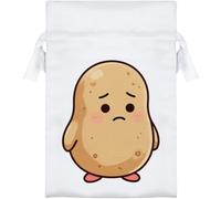 Azeeda 15cm 'Sad Potato' Satin Drawstring Bag/Pouch (SB00159068)