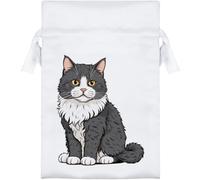Azeeda 15cm 'Selkirk Rex Cat' Satin Drawstring Bag/Pouch (SB00145105)