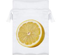 Azeeda 15cm 'Sliced Lemon' Satin Drawstring Bag/Pouch (SB00143125)