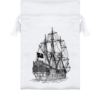 Azeeda 15cm 'Spanish Galleon' Satin Drawstring Bag/Pouch (SB00156441)