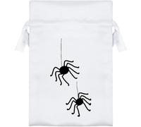 Azeeda 15cm 'Spiders On The Prowl' Satin Drawstring Bag/Pouch (SB00157936)