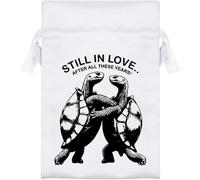 Azeeda 15cm 'Tortoises In Love' Satin Drawstring Bag/Pouch (SB00138733)