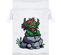 Azeeda 15cm 'Troll on Rock' Satin Drawstring Bag/Pouch (SB00152877)