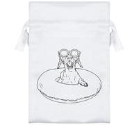 Azeeda 15cm 'Wagging Tails & Sunshine Vibes' Satin Drawstring Bag/Pouch (SB00122385)