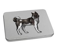 Azeeda 170mm 'American Akita' Metal Hinged Tin/Storage Box (TT00156012)