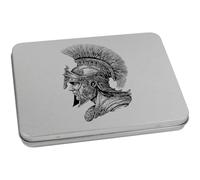 Azeeda 170mm 'Ancient Greek Soldier' Metal Hinged Tin/Storage Box (TT00327326)